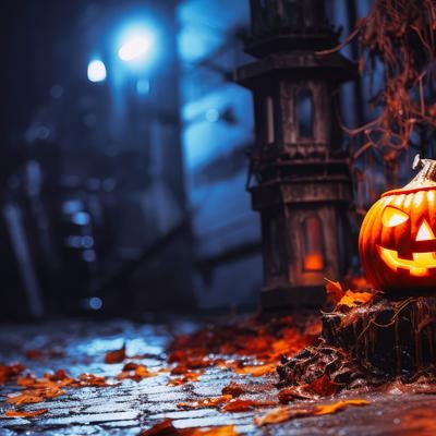 ジャック・オー・ランタンの微笑 ハロウィンの魔法の夜の写真