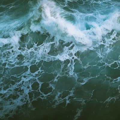 荒れ狂う海の写真