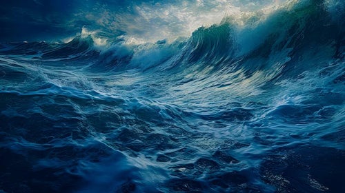 嵐の海と空の驚異の写真