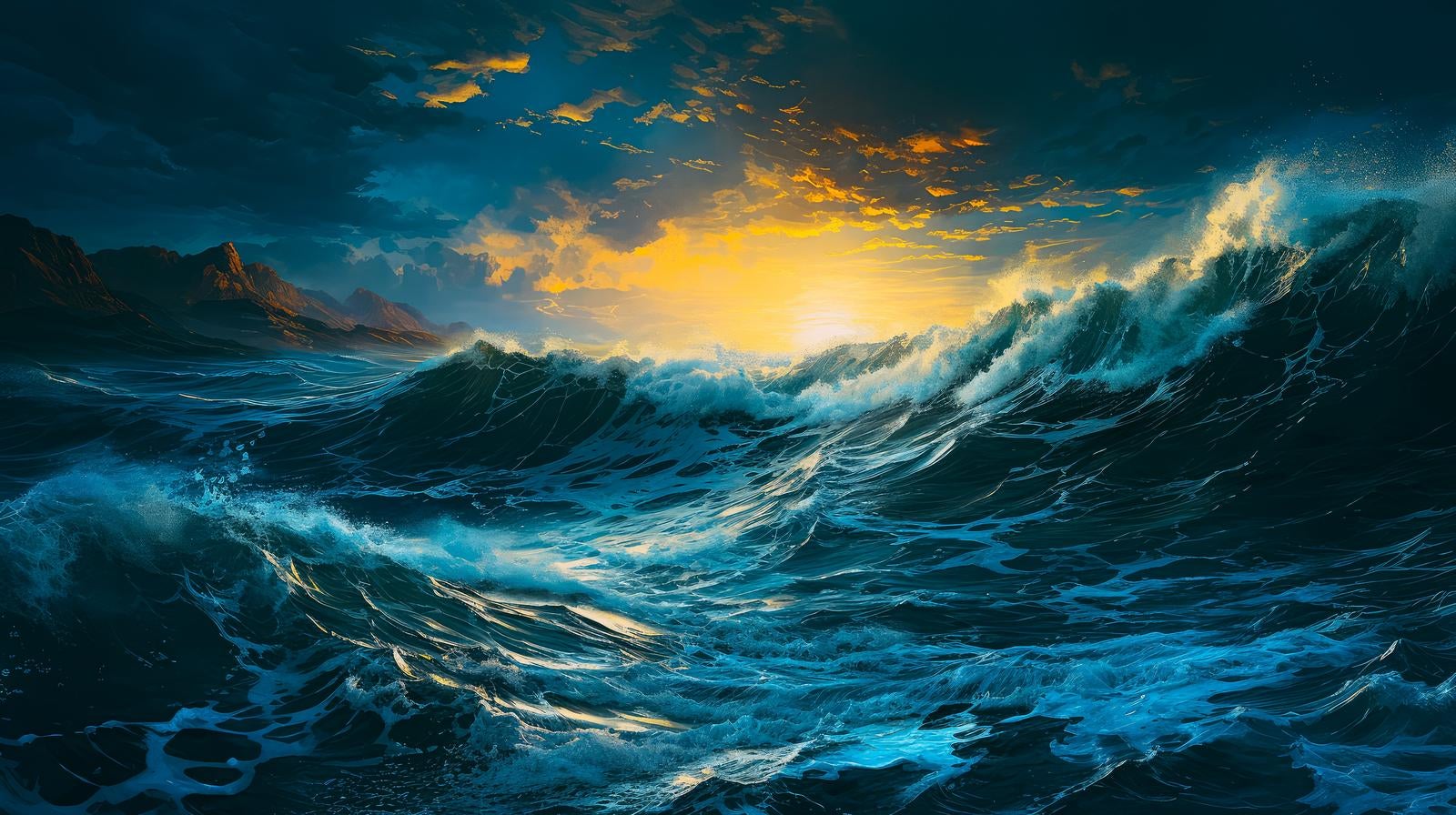 「大しけの波と風」の写真
