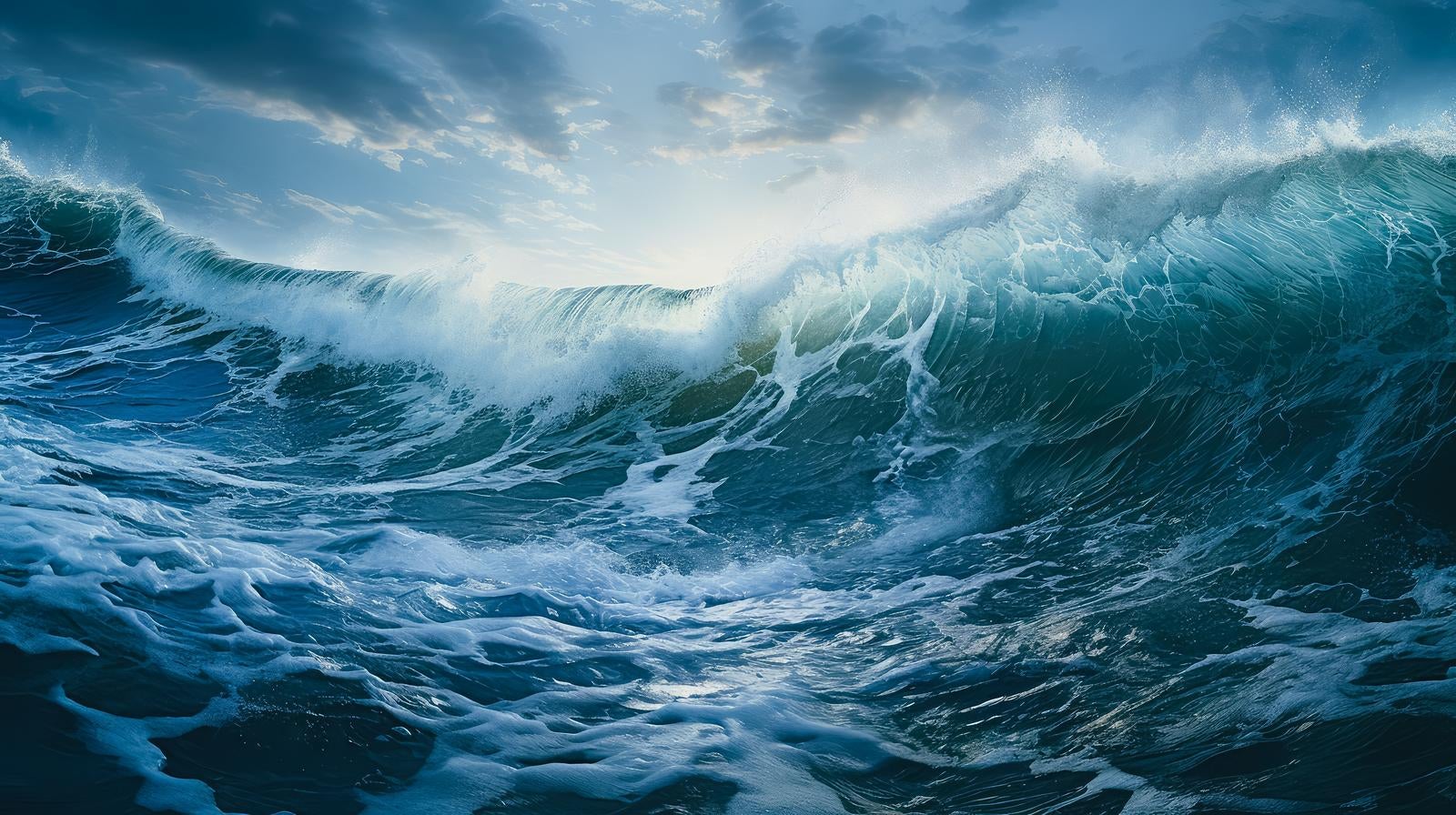 「嵐の襲来、暴風と高波が壮絶な風景」の写真