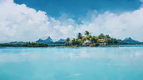 南国の島の写真