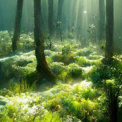 水中に沈む森の写真