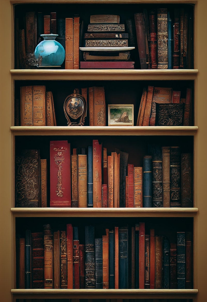 「アンティークの本棚」の写真
