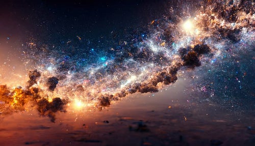 夜空の星雲の写真