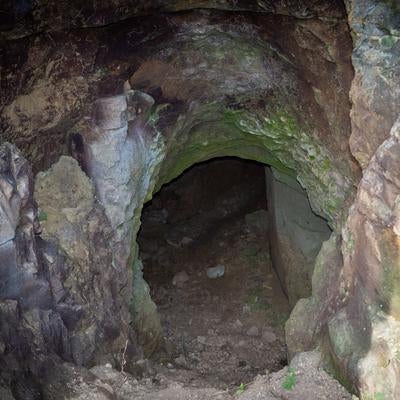 海軍南地区砲台群近くのドラム缶壕北側壕口の素材