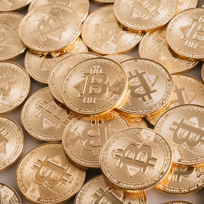 暗号通貨（暗号資産）ビットコインの写真