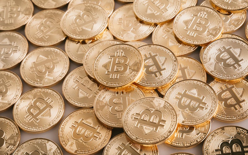 暗号通貨（暗号資産）ビットコインの写真