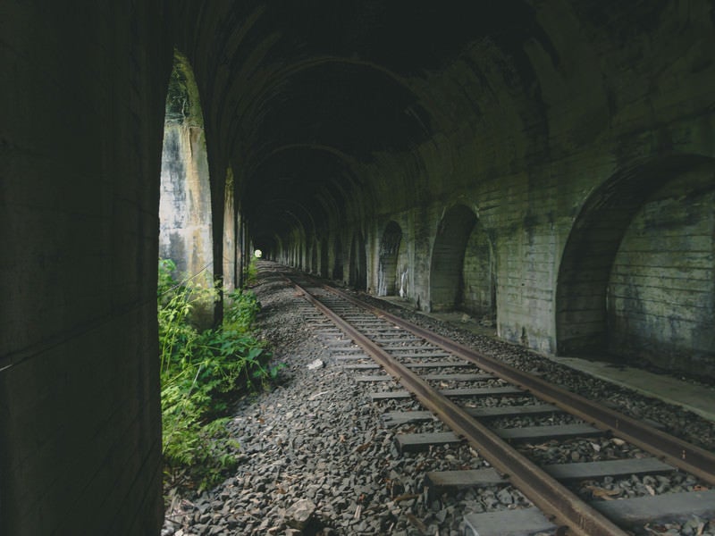 奥へと続くトンネルの写真