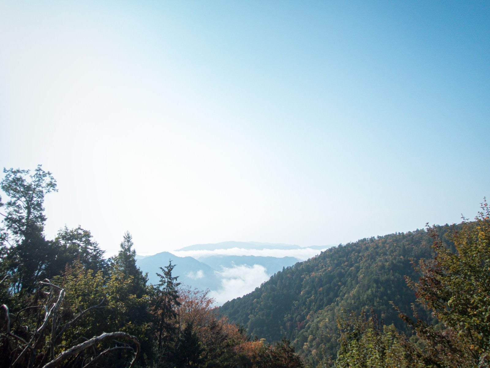 「山から見た霞の空」の写真
