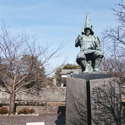 熊本城内の加藤清正像（熊本県熊本市）の写真