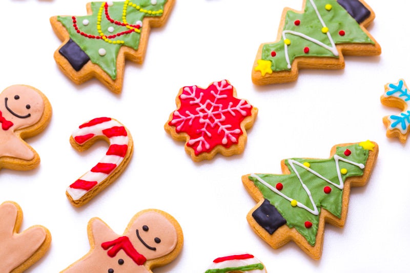 クリスマスのアイシングクッキーの写真