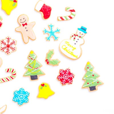 クリスマスのキャラクタークッキーの写真