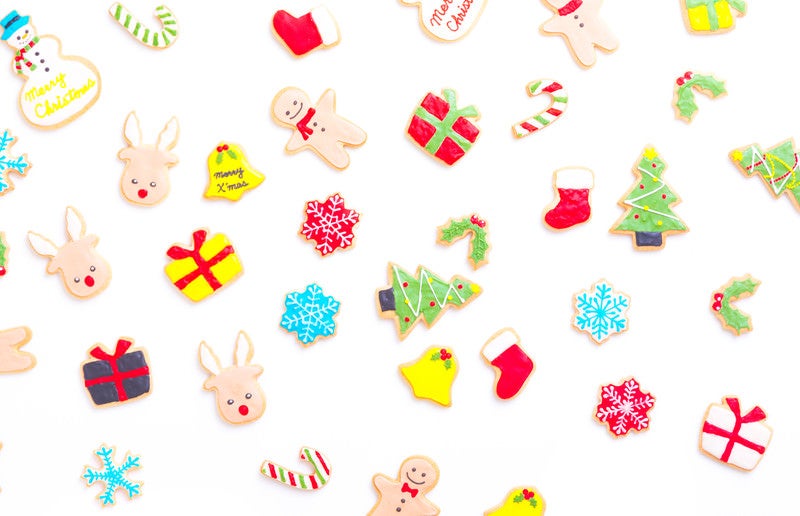 クリスマス用手作りアイシングクッキーの写真