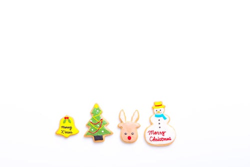 クリスマス用の焼き菓子（アイシングクッキー）の写真