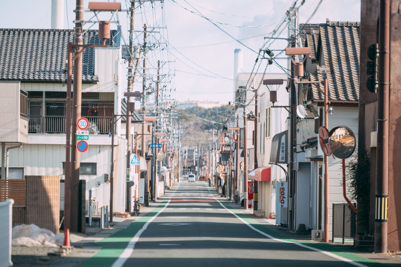「広野町駅前通りの様子」の写真