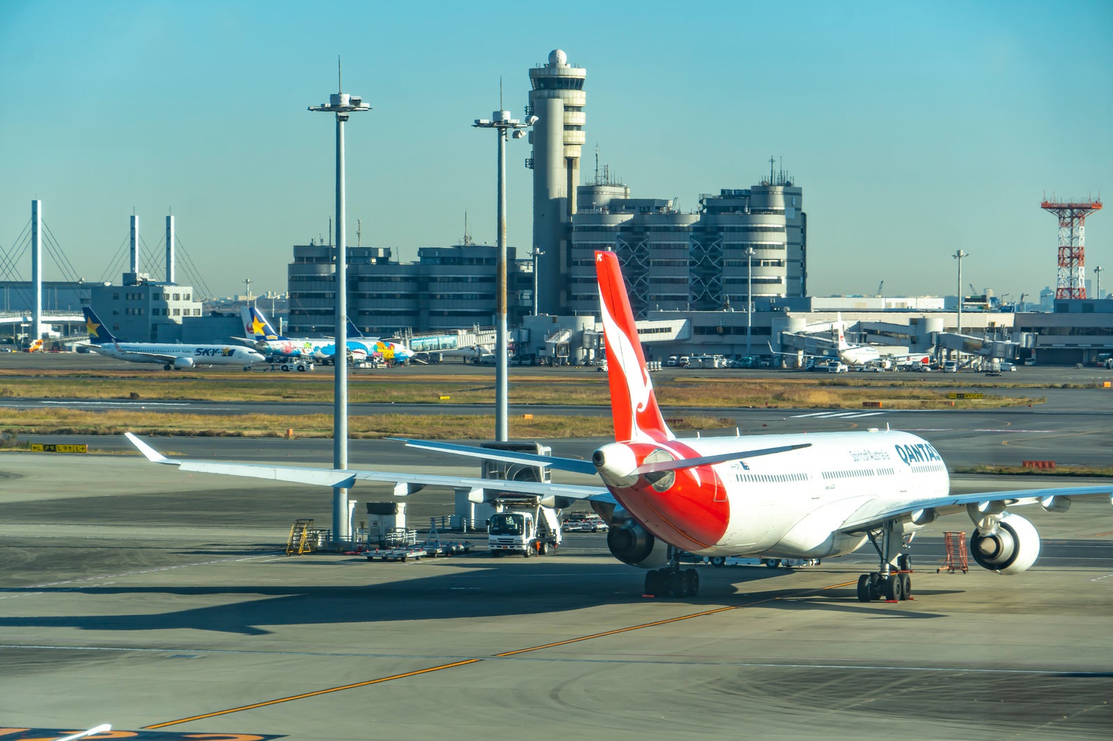 「次のフライトでオーストラリアまで行く旅客機」の写真