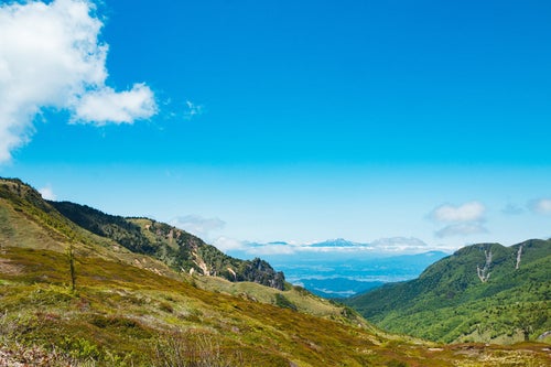 群馬県にある毛無峠から見える景観の写真