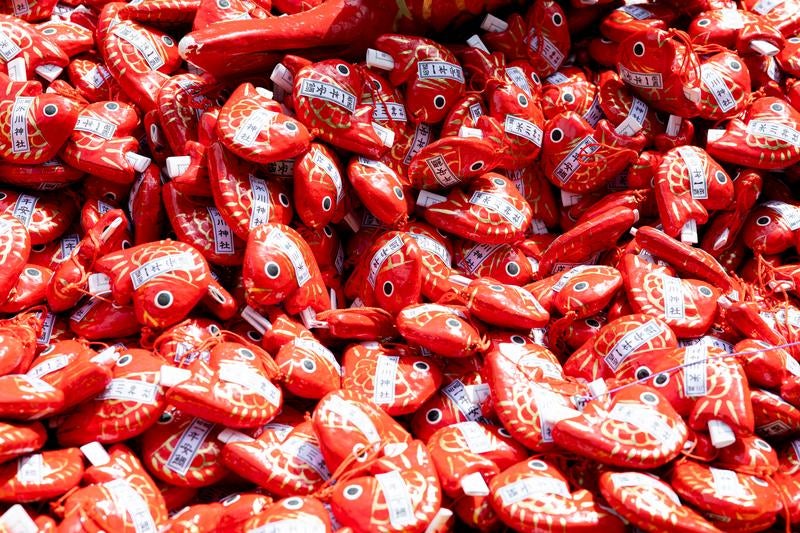 氷川神社の鯛おみくじ