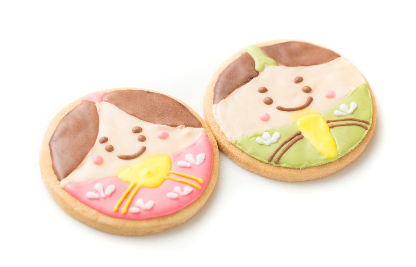 「男雛と女雛のアイシングクッキー」の写真