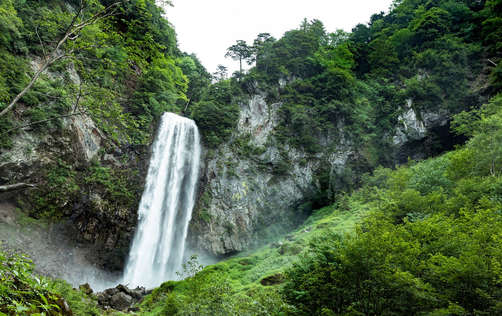 「新緑の平湯大滝」の写真