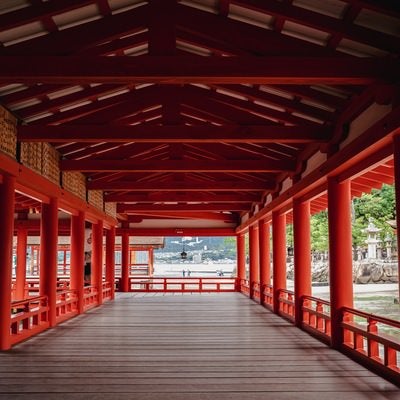 厳島神社の回廊の写真