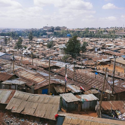 ケニアのスラム街を一望の写真