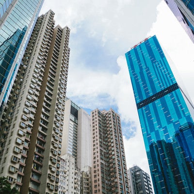 高層ビル群（香港）の写真