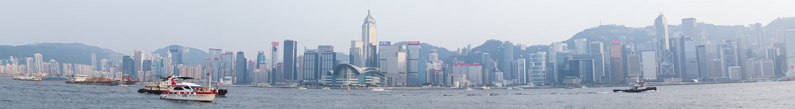 「香港ビクトリアハーバー（パノラマ）」の写真