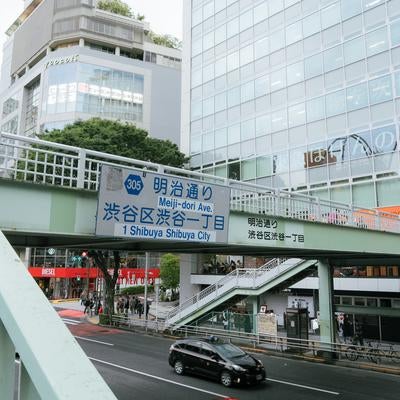 東京メトロ渋谷駅13番出口側の歩道橋の写真
