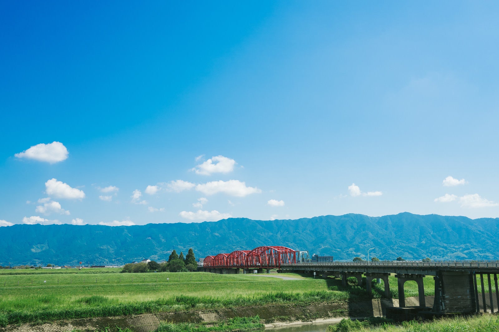「片の瀬橋の景観（三井郡大刀洗）」の写真