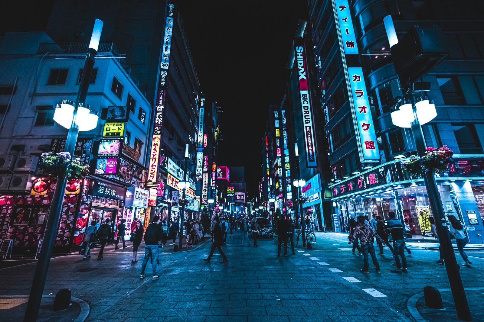 「繁華街の路地（東京都新宿区）」の写真
