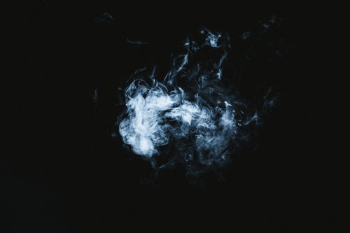 ポワッとした煙の写真