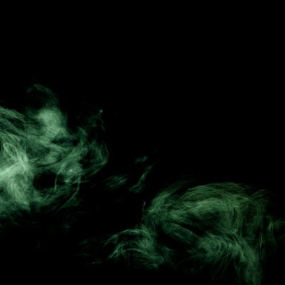 霞む緑色の煙の写真