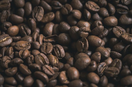 コーヒー豆のテクスチャーの写真
