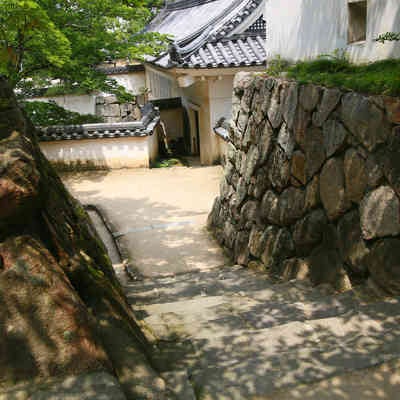 岡山城内の石段の写真