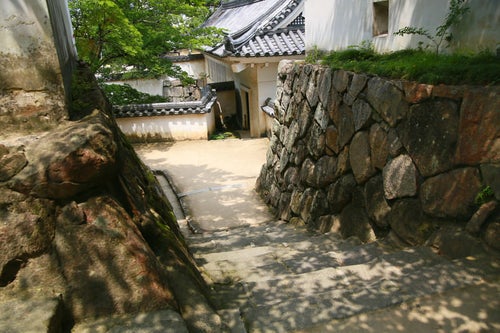 岡山城内の石段の写真
