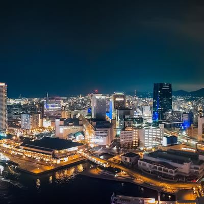 神戸ポートタワーからみた夜景の写真