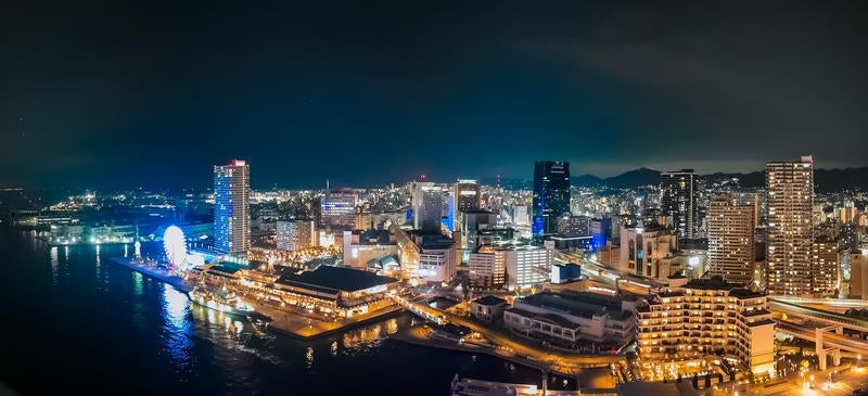 神戸ポートタワーからみた夜景の写真