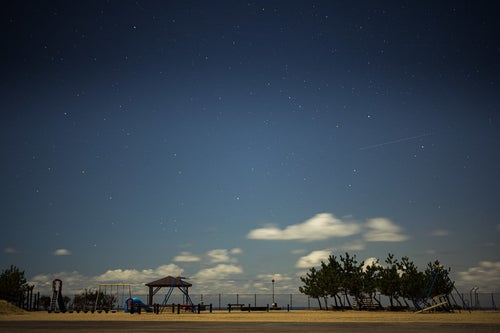 神津島の星空スポット、よたね広場からの夜景の写真