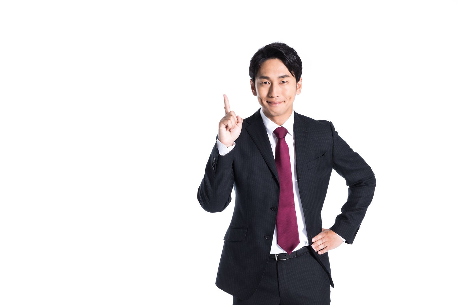 「営業成績ナンバーワンのビジネスマン」の写真［モデル：大川竜弥］