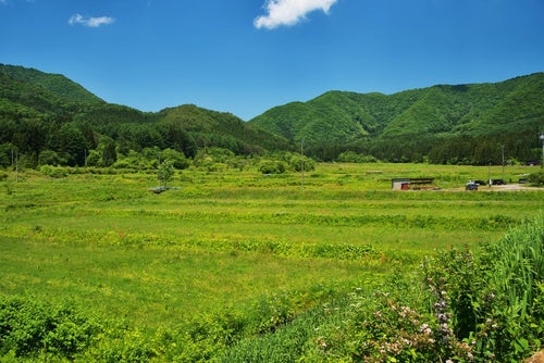 会津の里山風景の写真