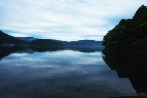 芦ノ湖のボートの写真