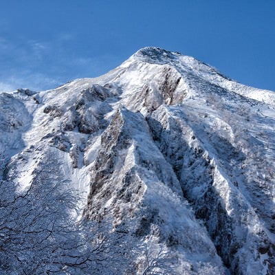 中岳北面の岩壁の写真