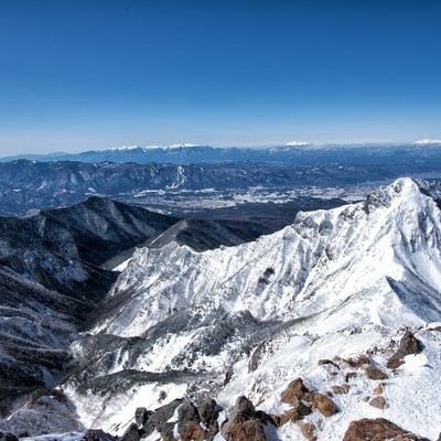 赤岳山頂の展望の写真