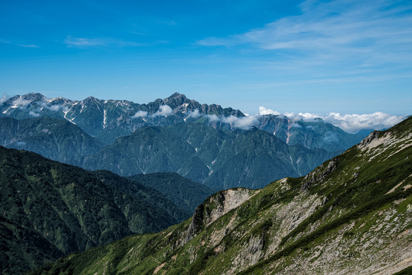 「唐松岳から見た剱岳」の写真
