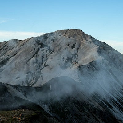 夕暮れ時の白馬鑓ヶ岳の写真