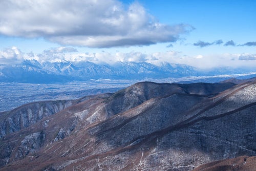 冬の美ヶ原の大パノラマの写真