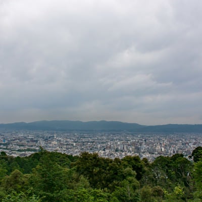 市営展望台から見える京都市街の写真