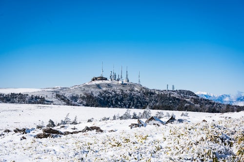 冬の電波塔（美ヶ原）の写真